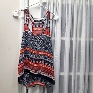 American Dream multi colored top with spaghetti straps